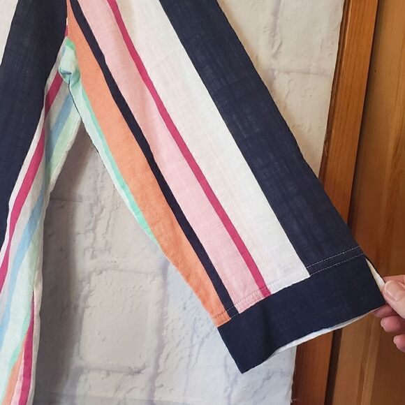 VAN HEUSEN Striped Lightweight V-neck Top - Picture 3 of 8